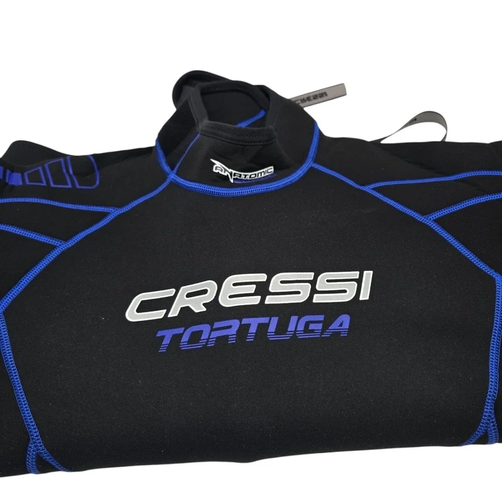 Cressi Tortuga 2.5mm Men's Shorty Wetsuit Black Blue Size‎ Large Scuba Diving